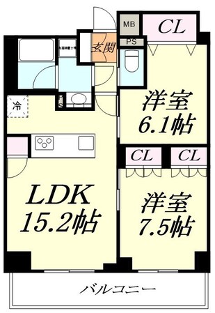 ロイジェントさいたま新都心の物件間取画像